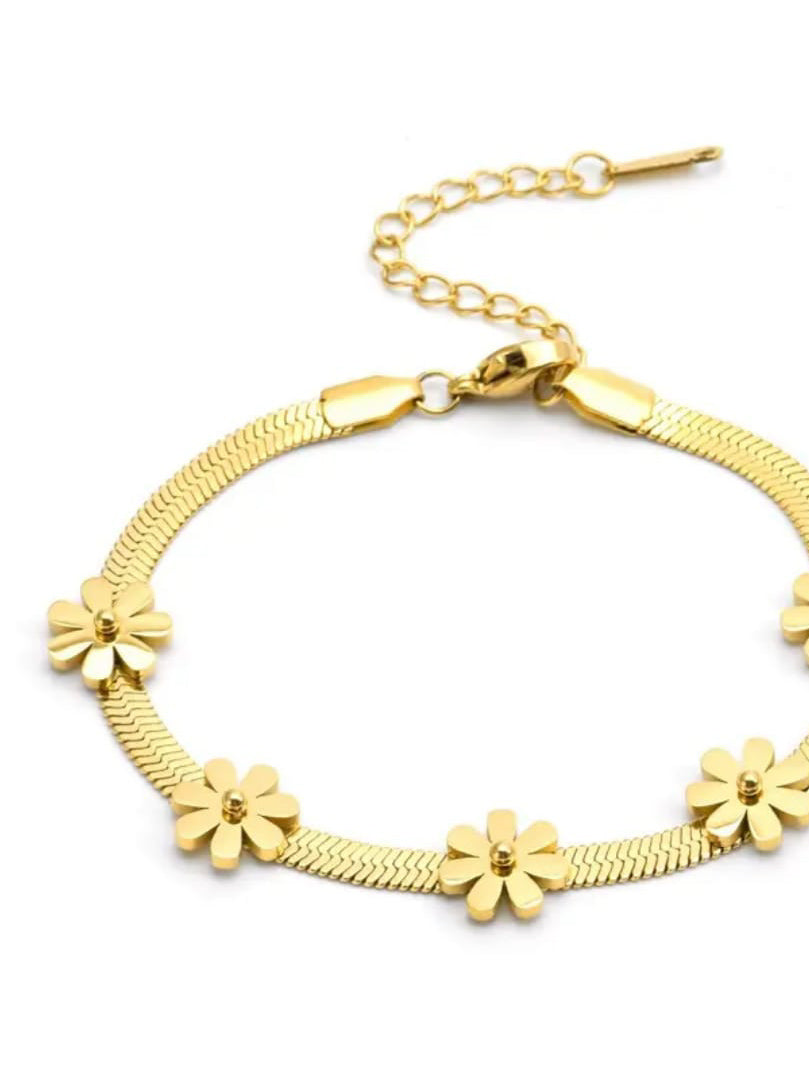 Flower Charm Bracelet