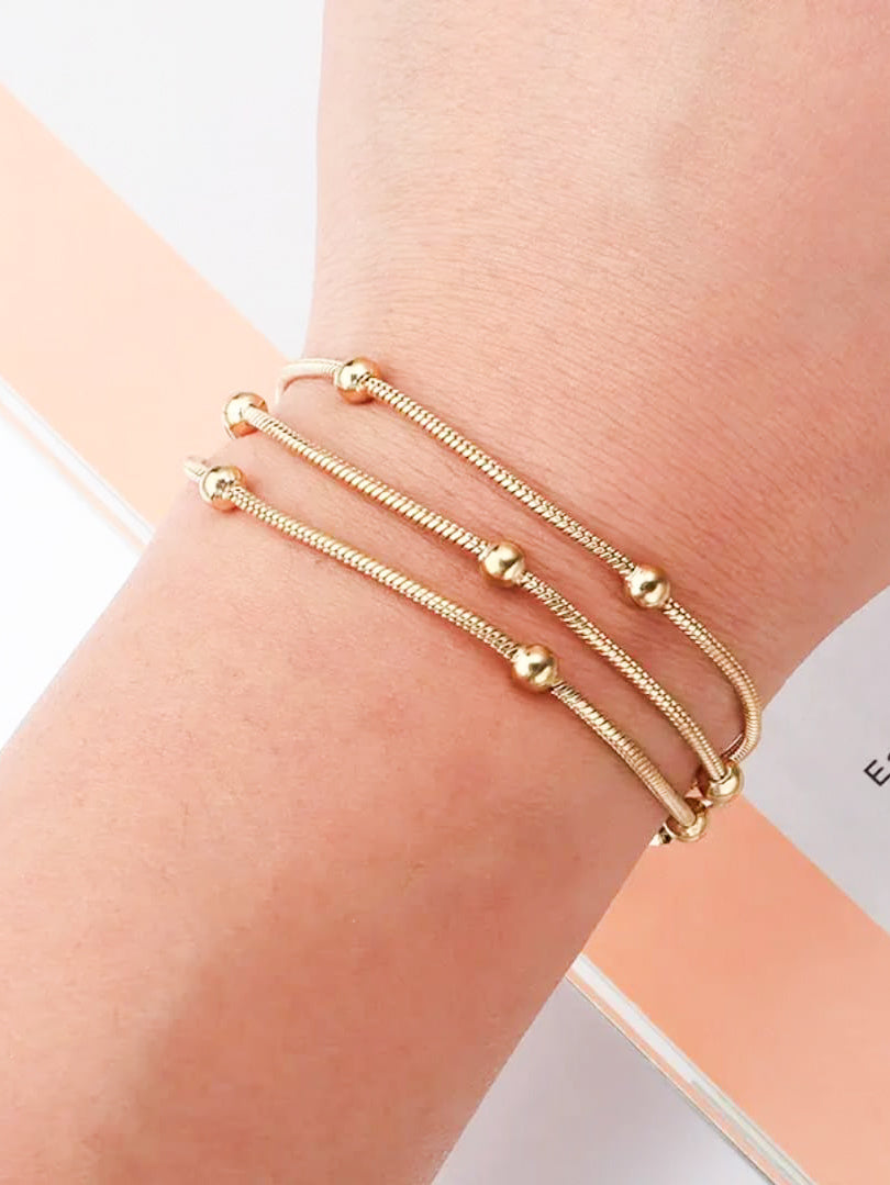 Multi Strand Snake Chain Bracelet