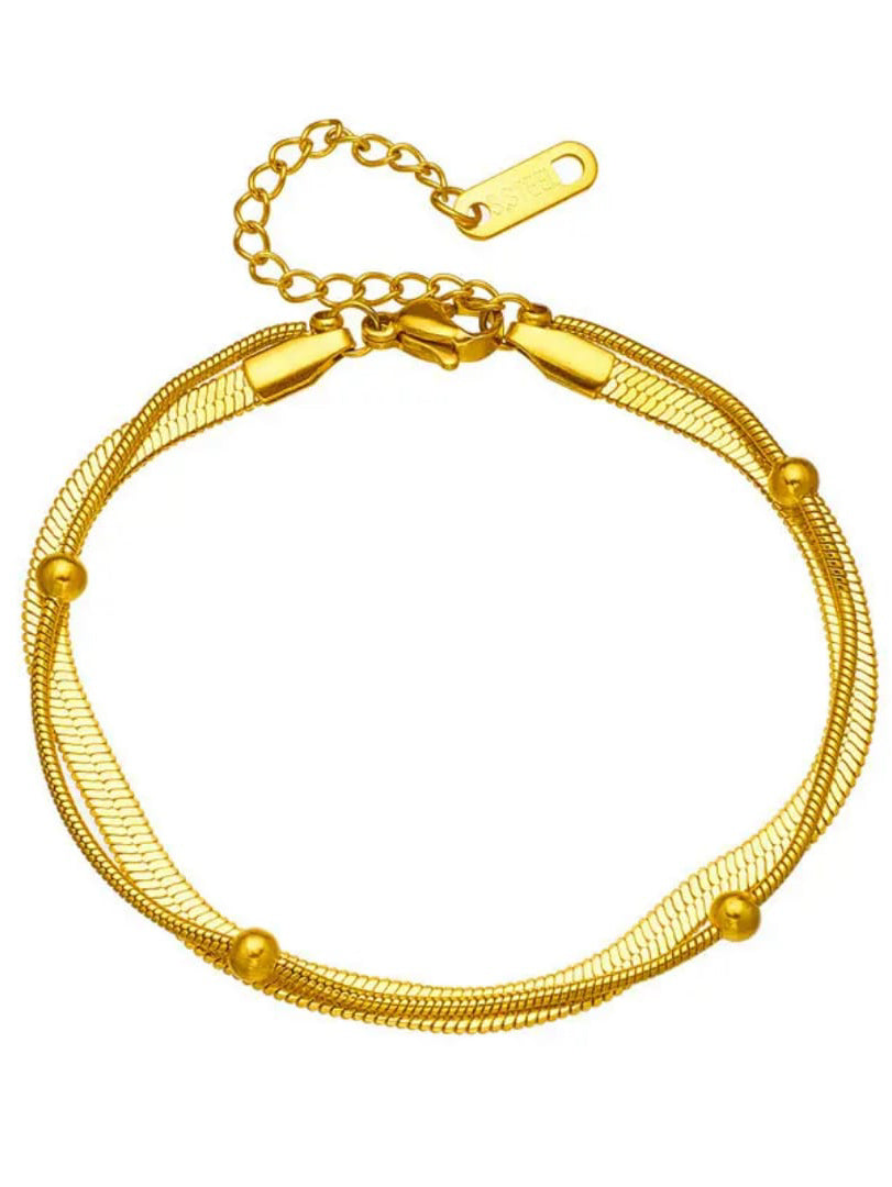 Double Layer Gold Mesh Bracelet