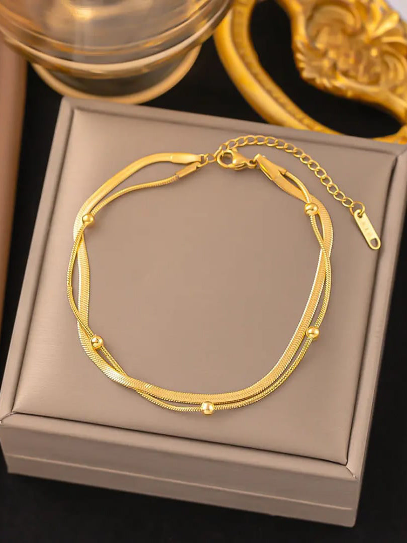 Double Layer Gold Mesh Bracelet