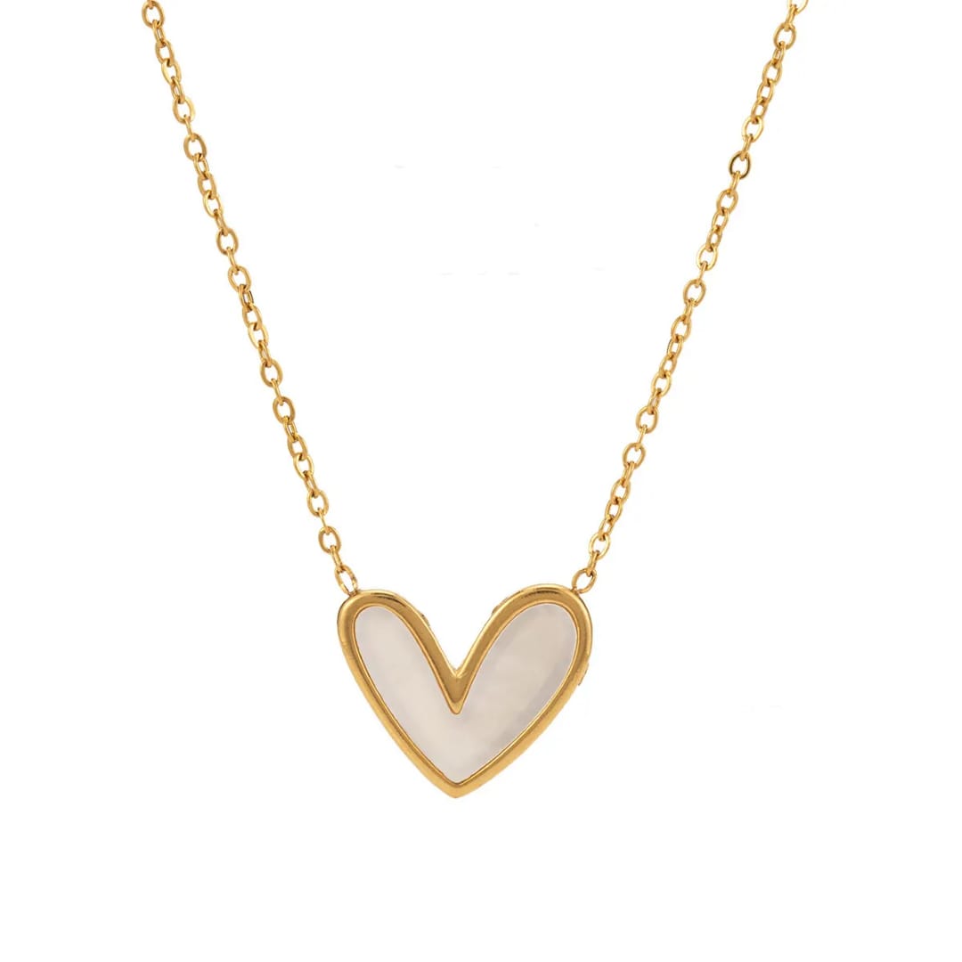 Pearl Heart Pendant Necklace
