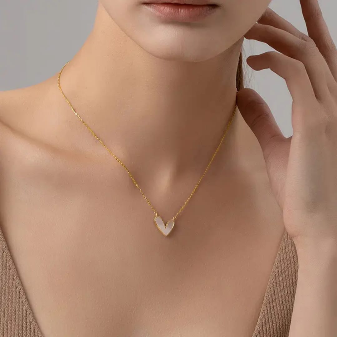 Pearl Heart Pendant Necklace