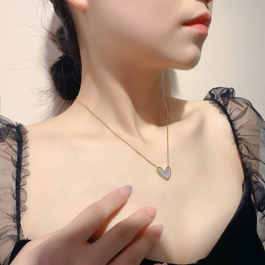 Pearl Heart Pendant Necklace