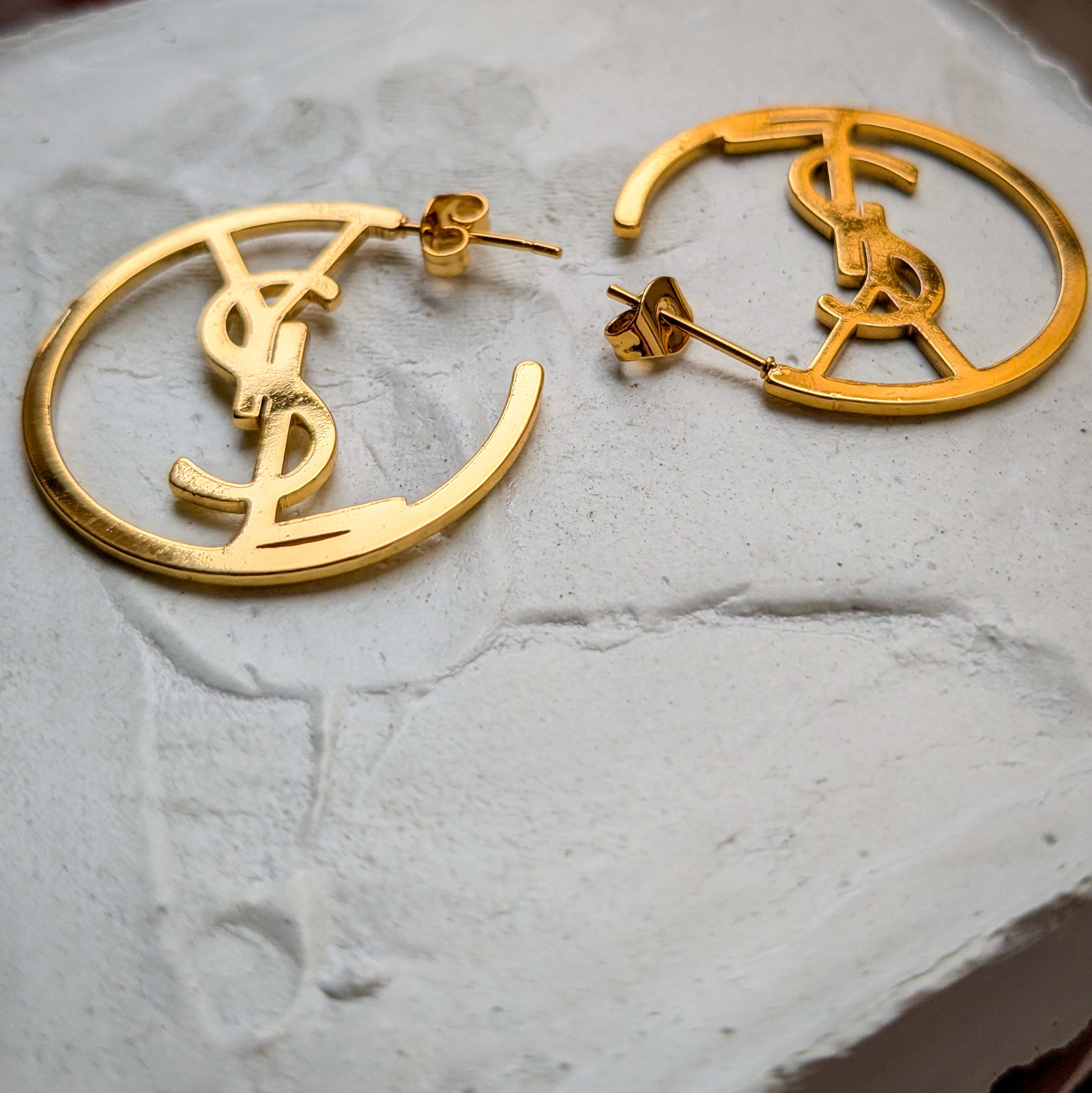 YSL Gold Hoop Earrings