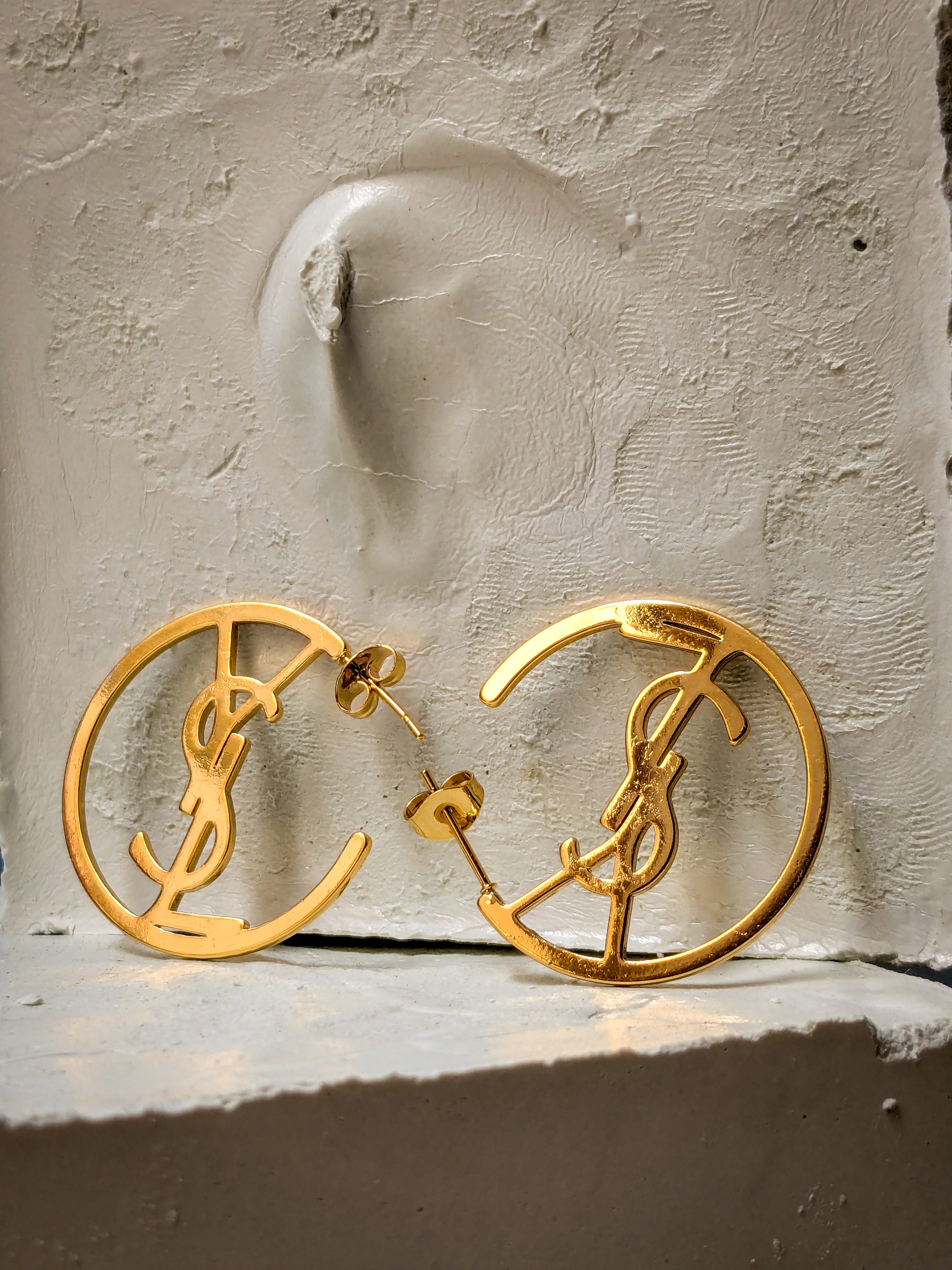 YSL Gold Hoop Earrings