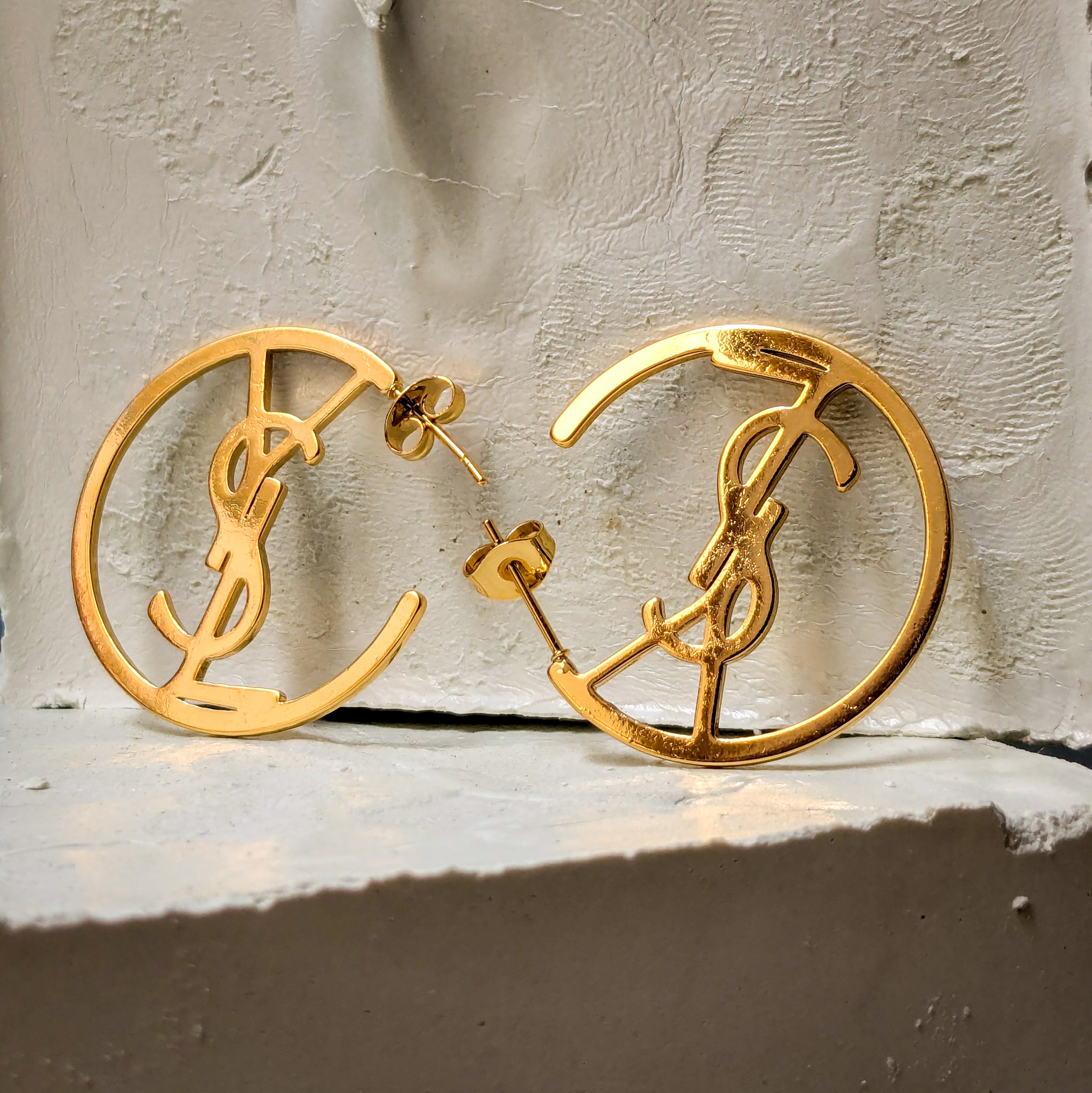 YSL Gold Hoop Earrings