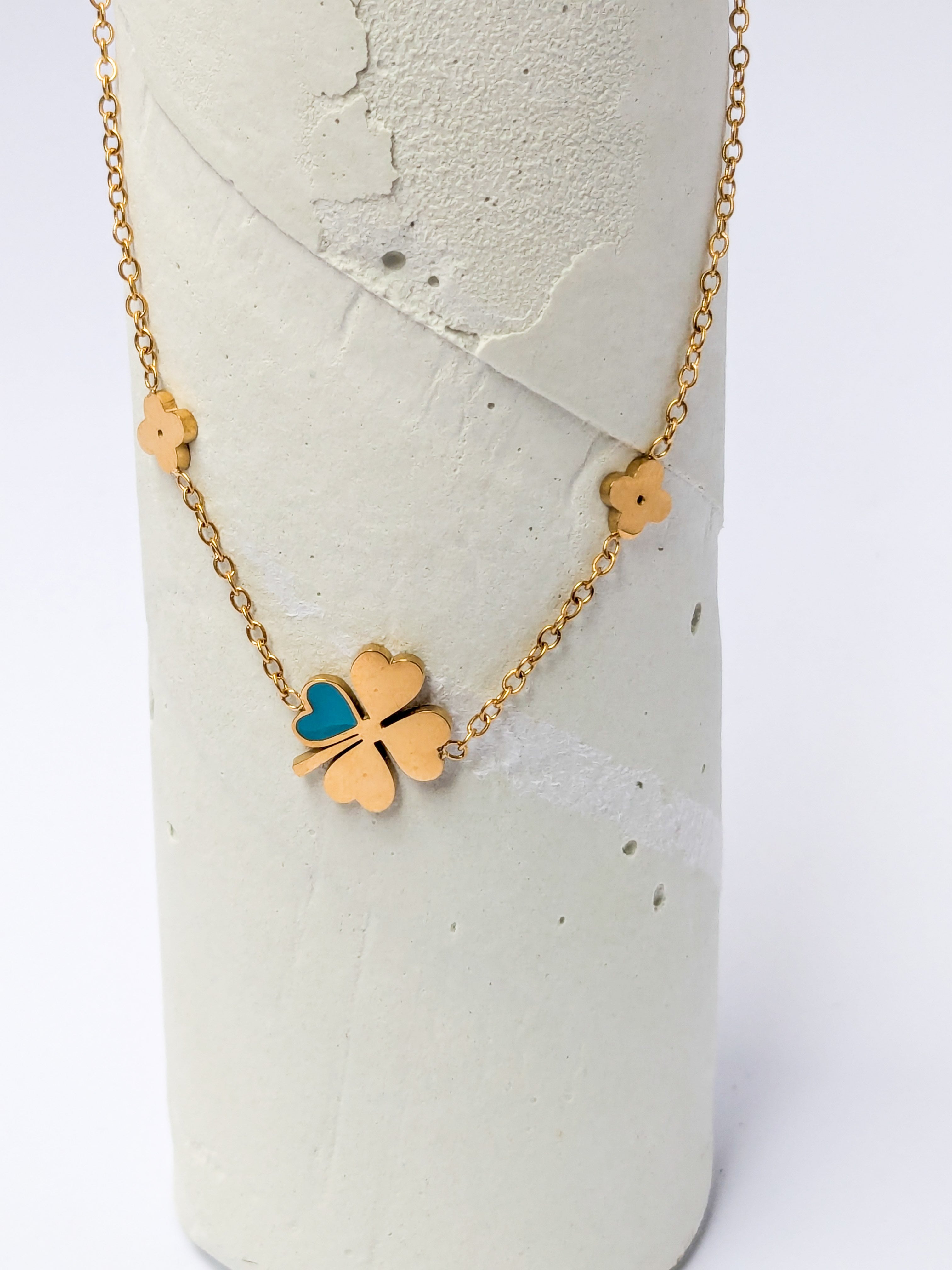 Four-Leaf Heart Clover Bracelet