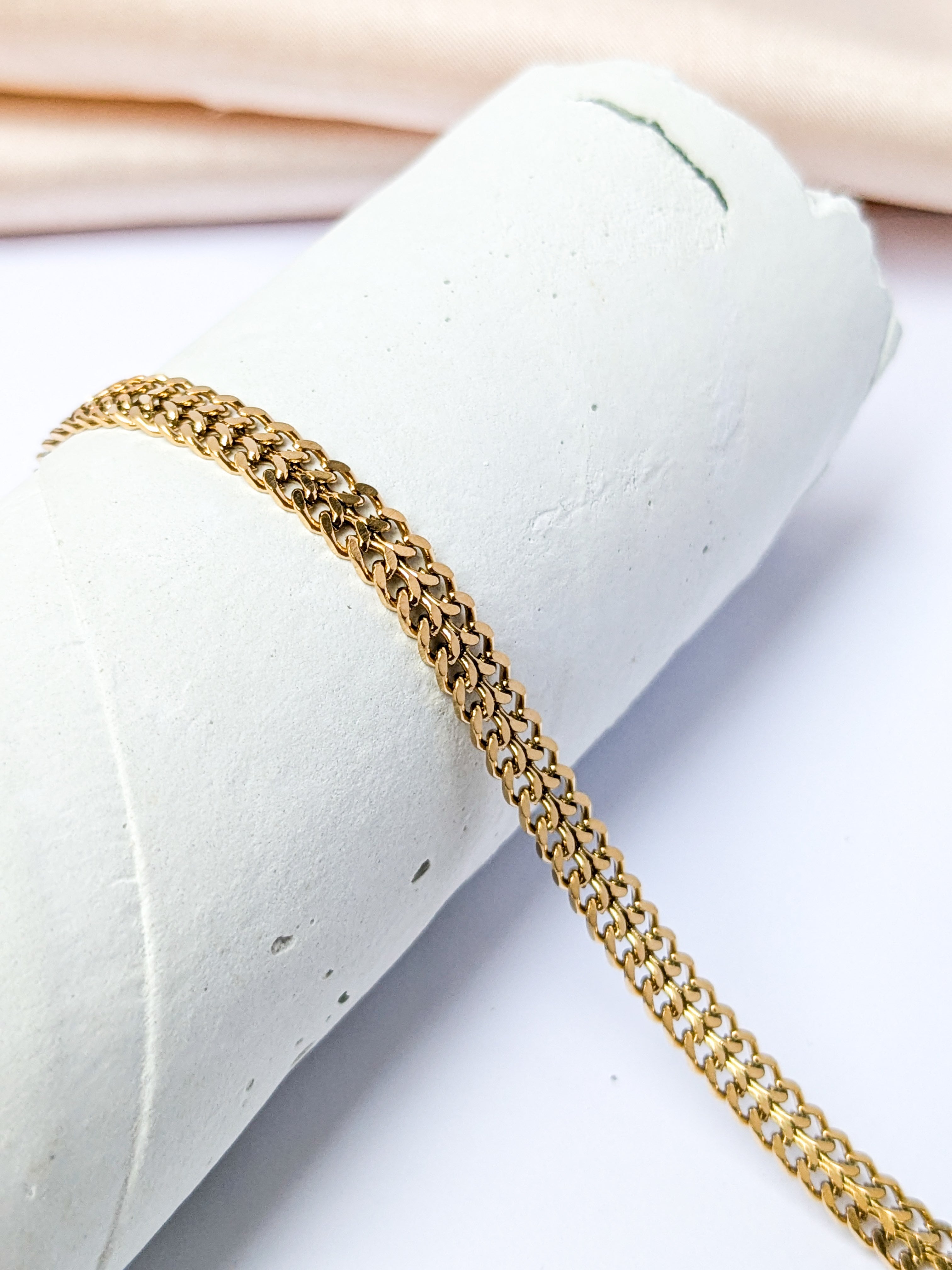 Gold Double chain bracelet
