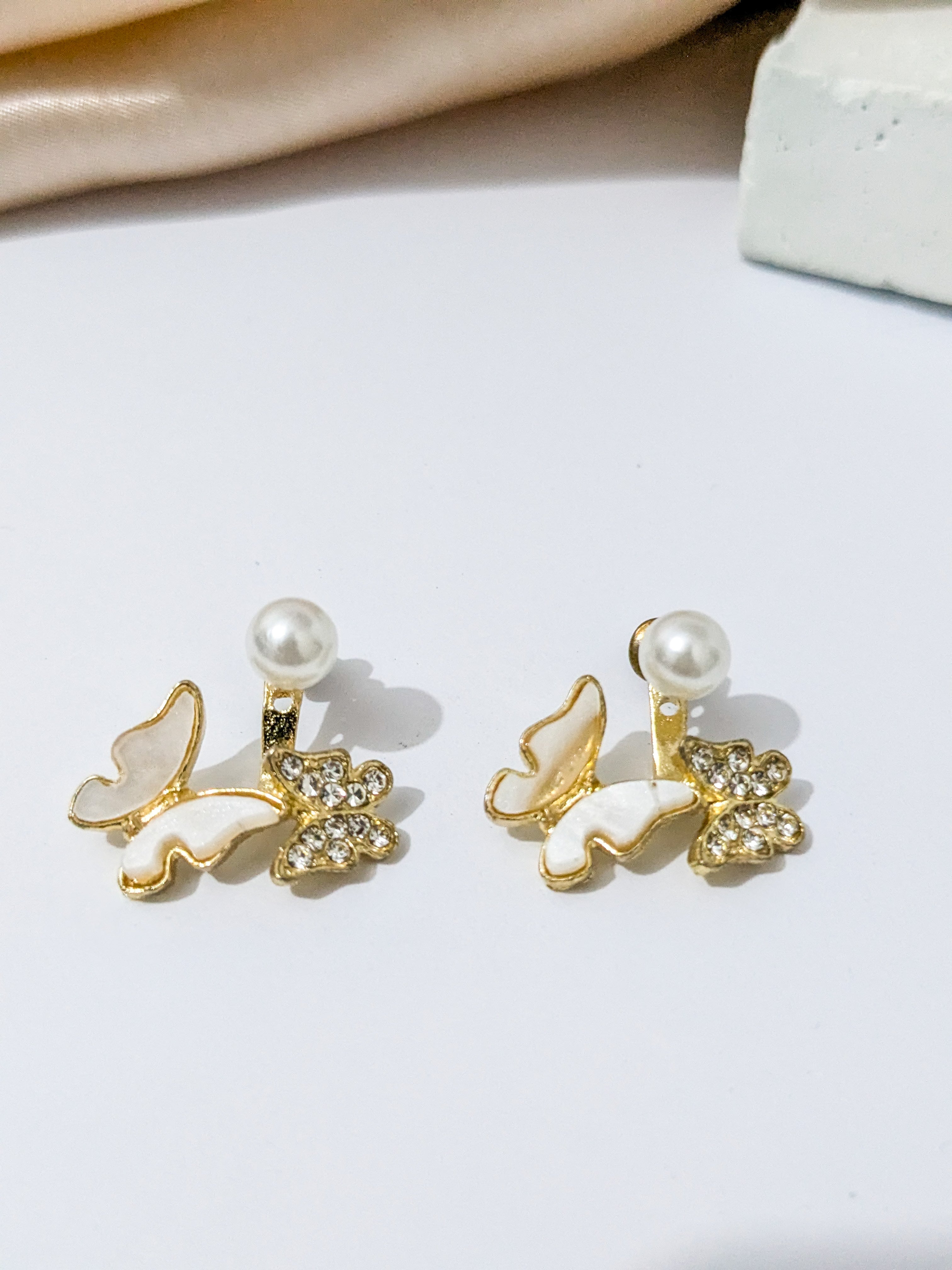 Butterfly Pearl ear jackets