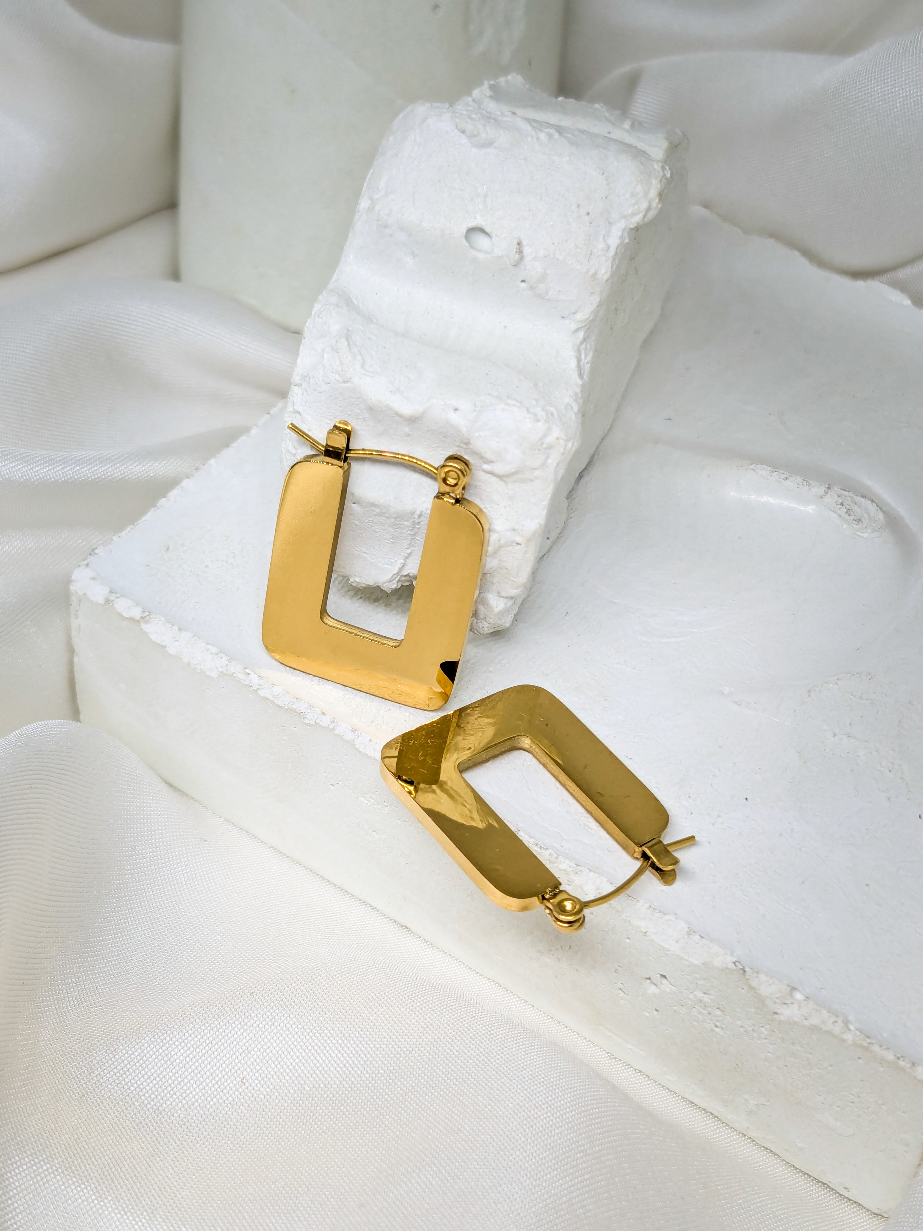 Geometric Gold Hoop Earrings