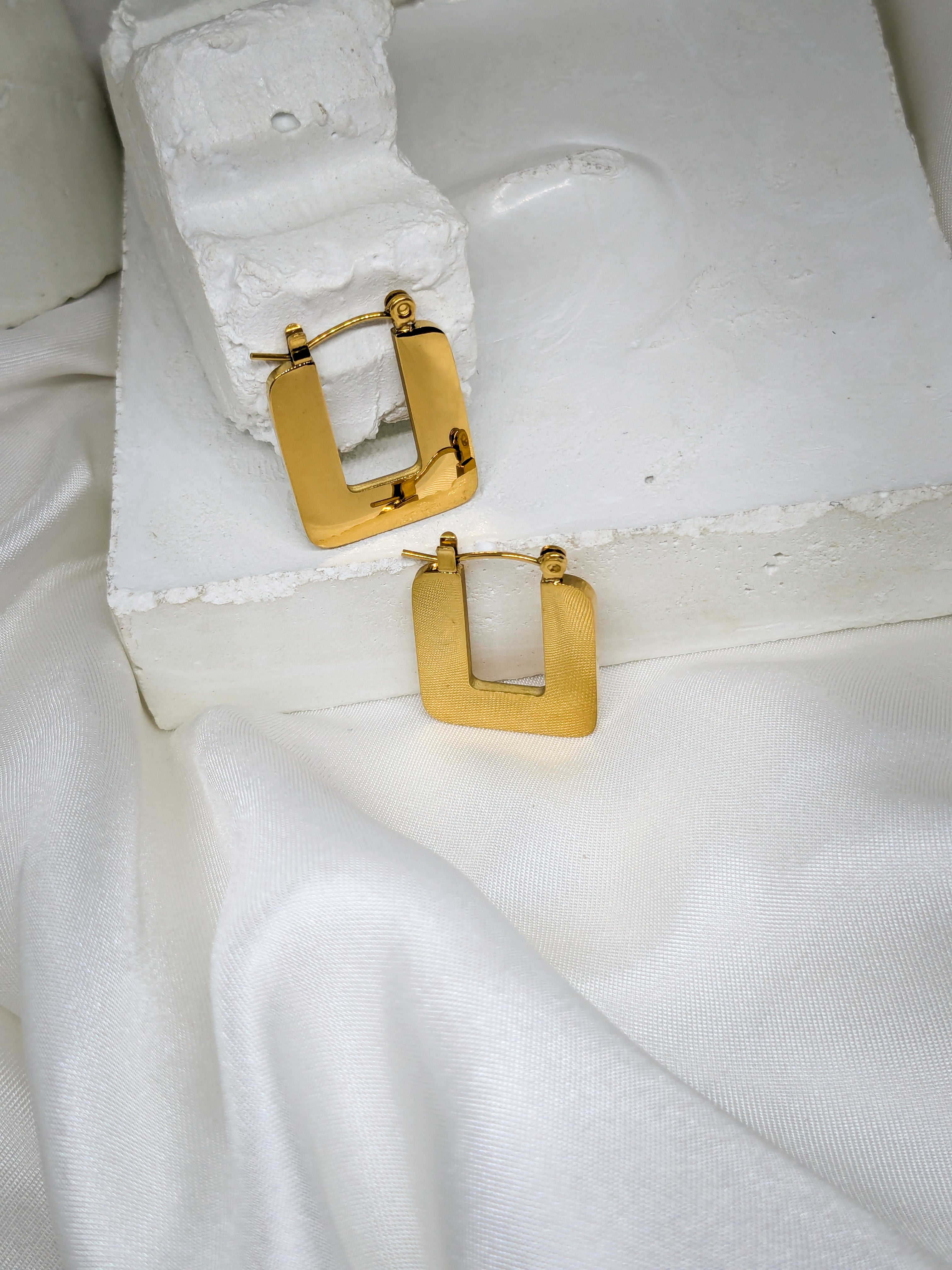 Geometric Gold Hoop Earrings