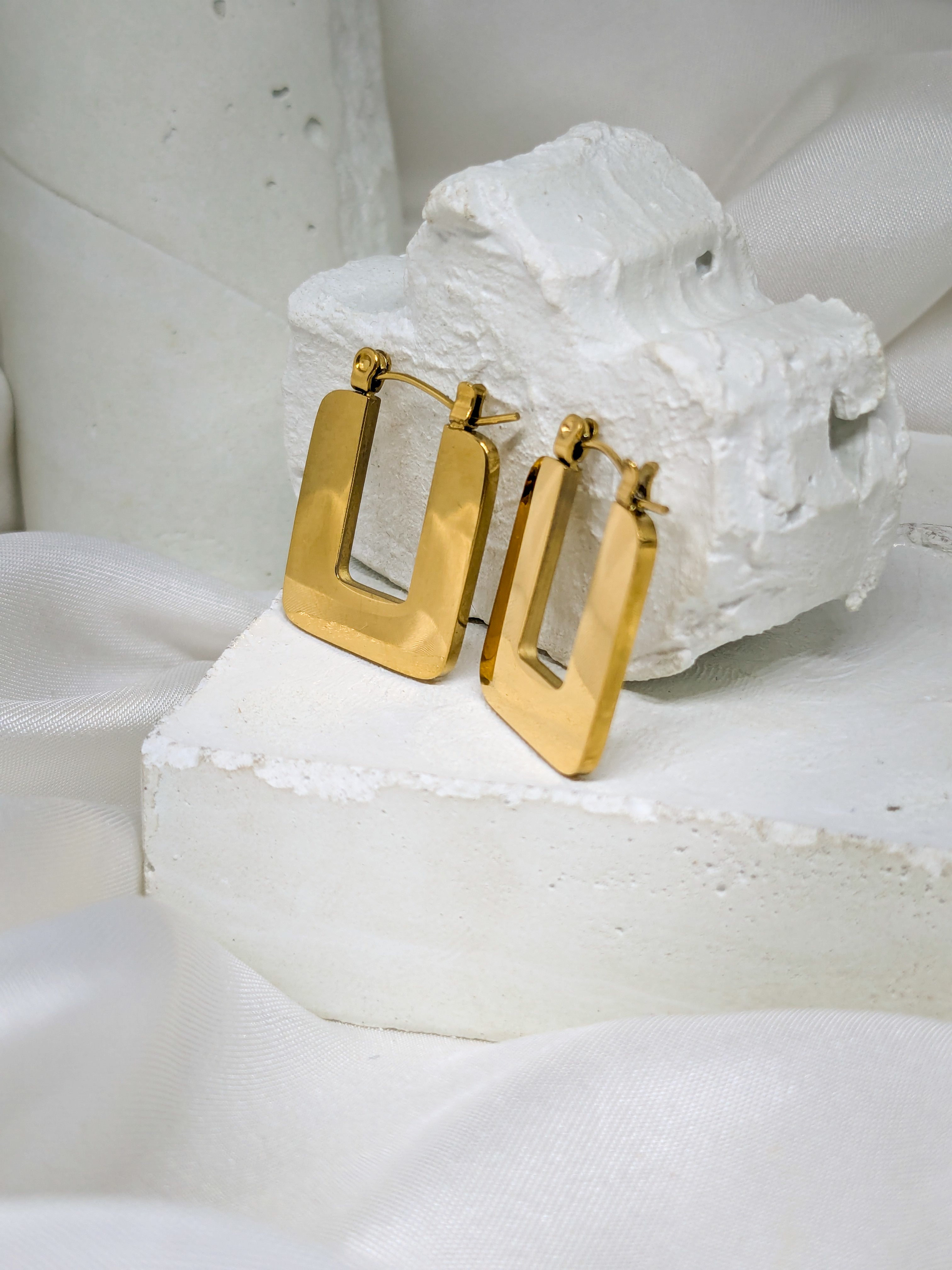 Geometric Gold Hoop Earrings