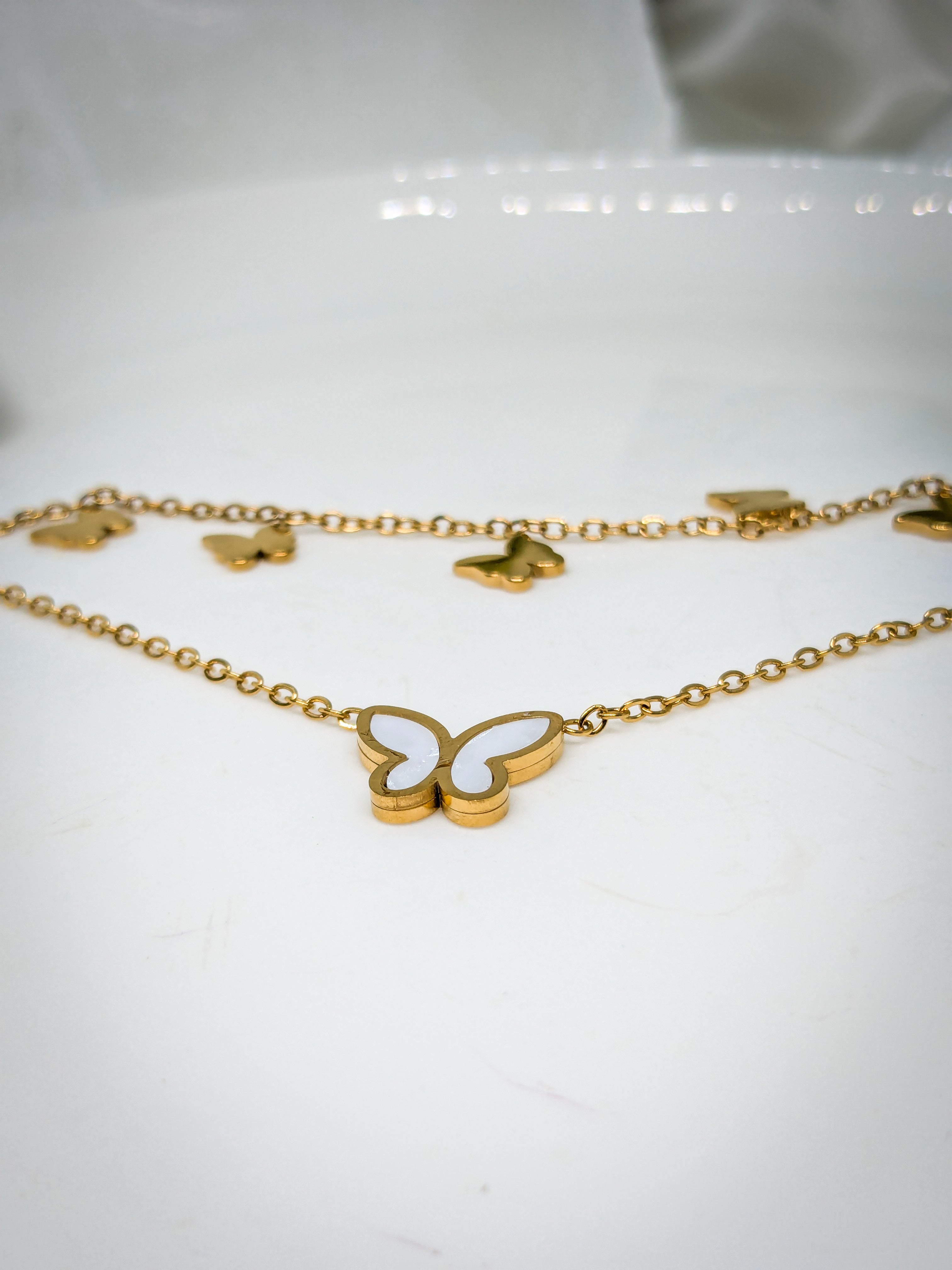 Golden Butterfly Charm Bracelet