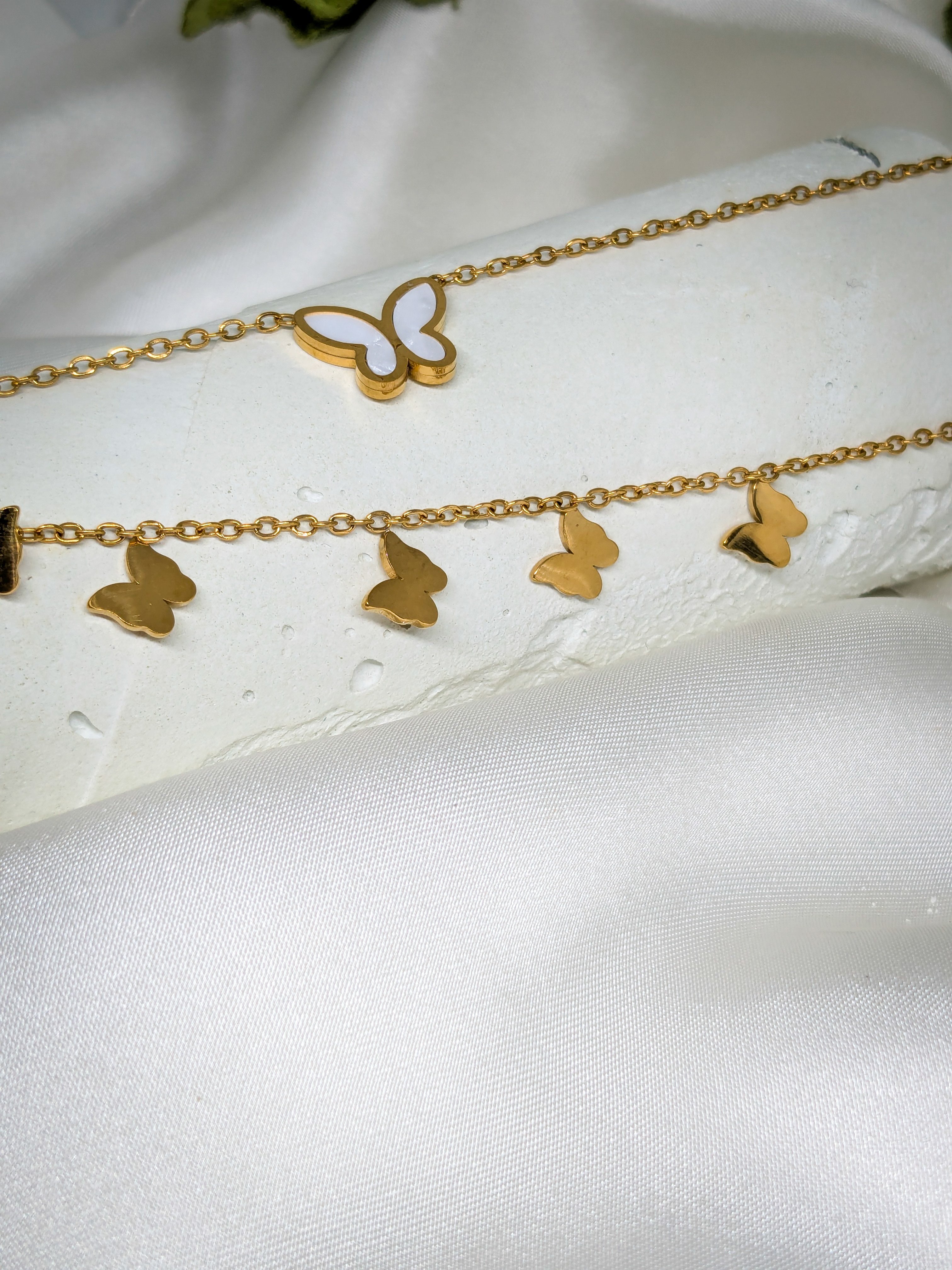 Golden Butterfly Charm Bracelet