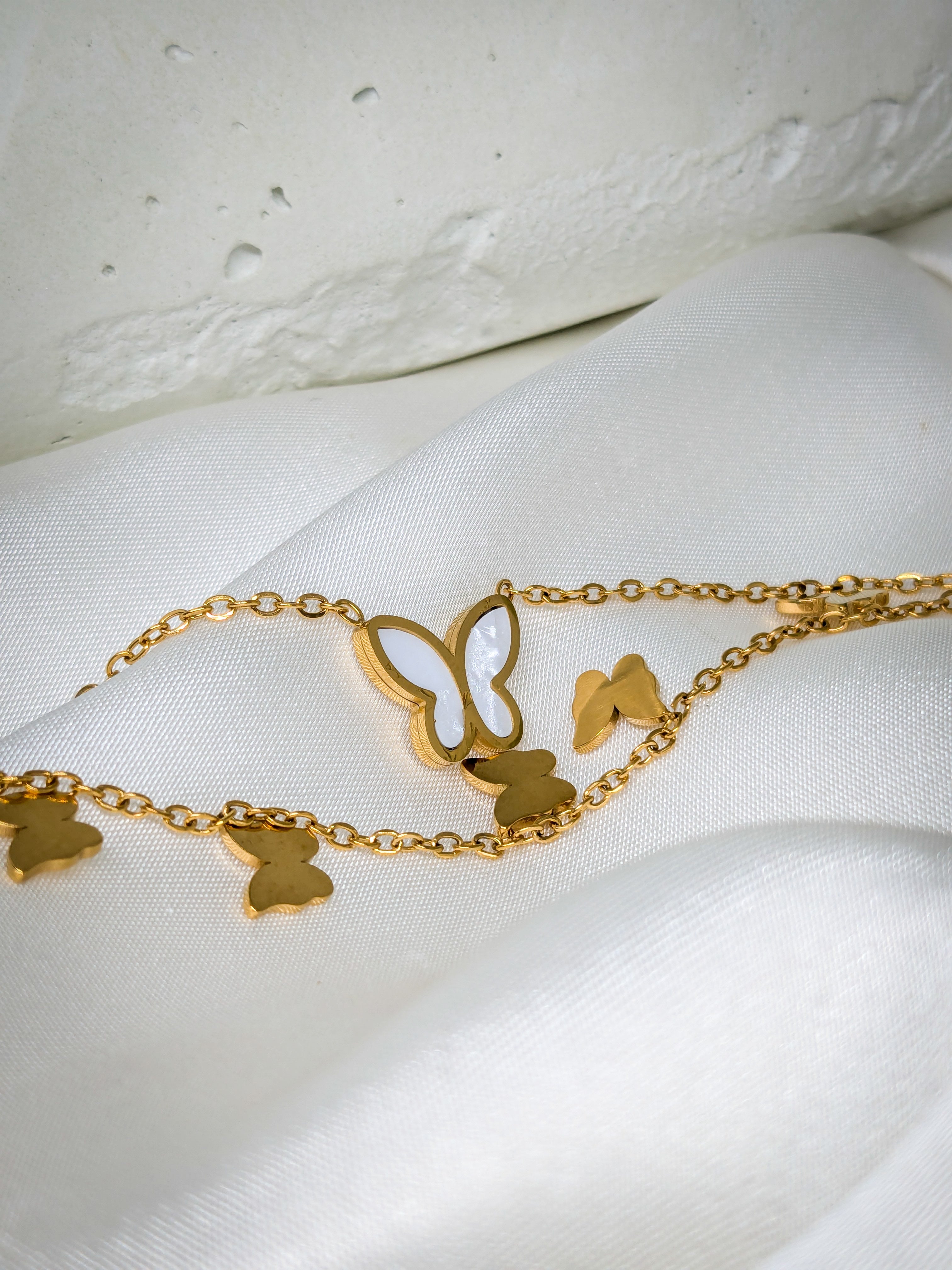 Golden Butterfly Charm Bracelet