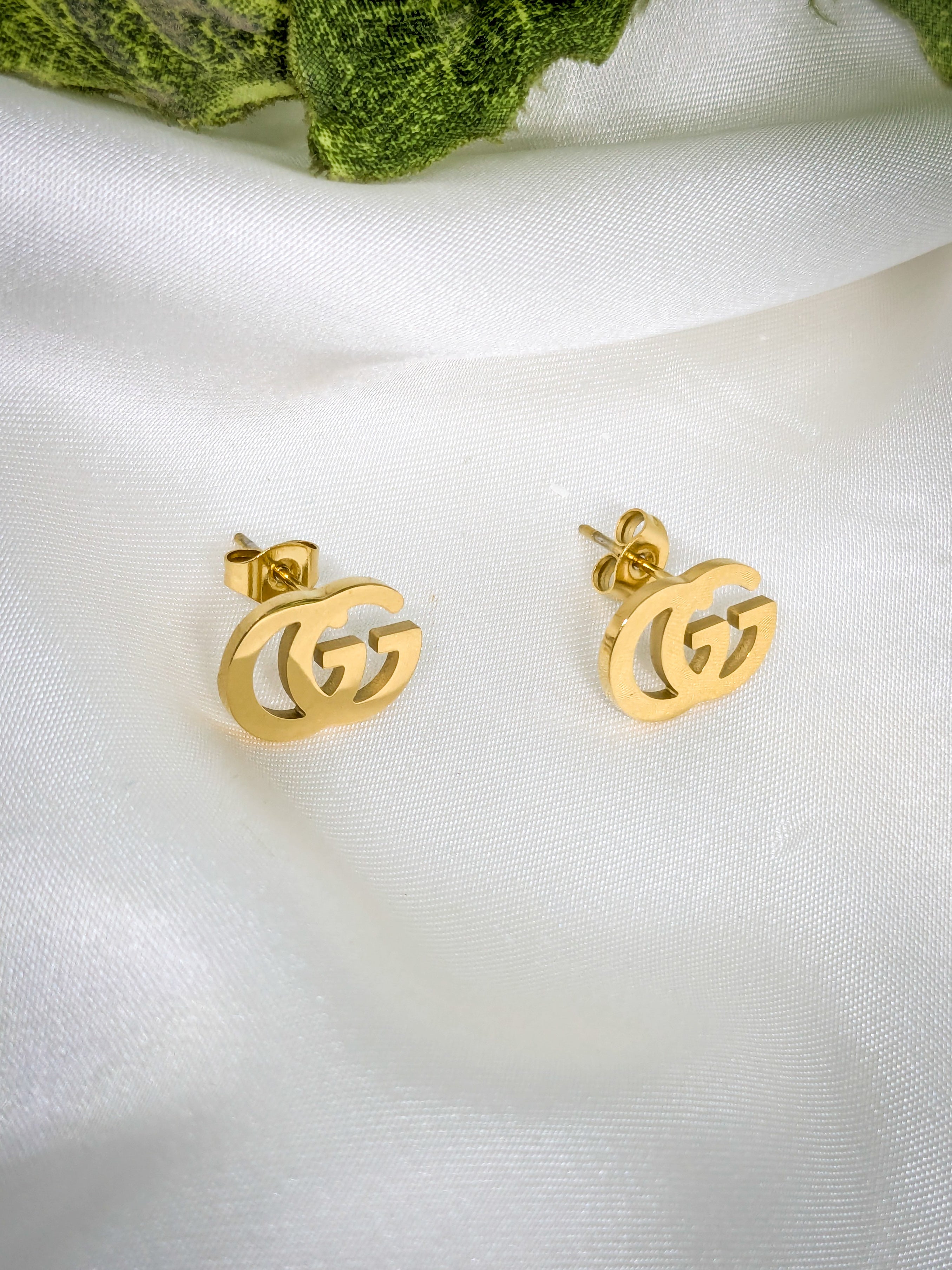 Gucci GG Logo Stud Earrings