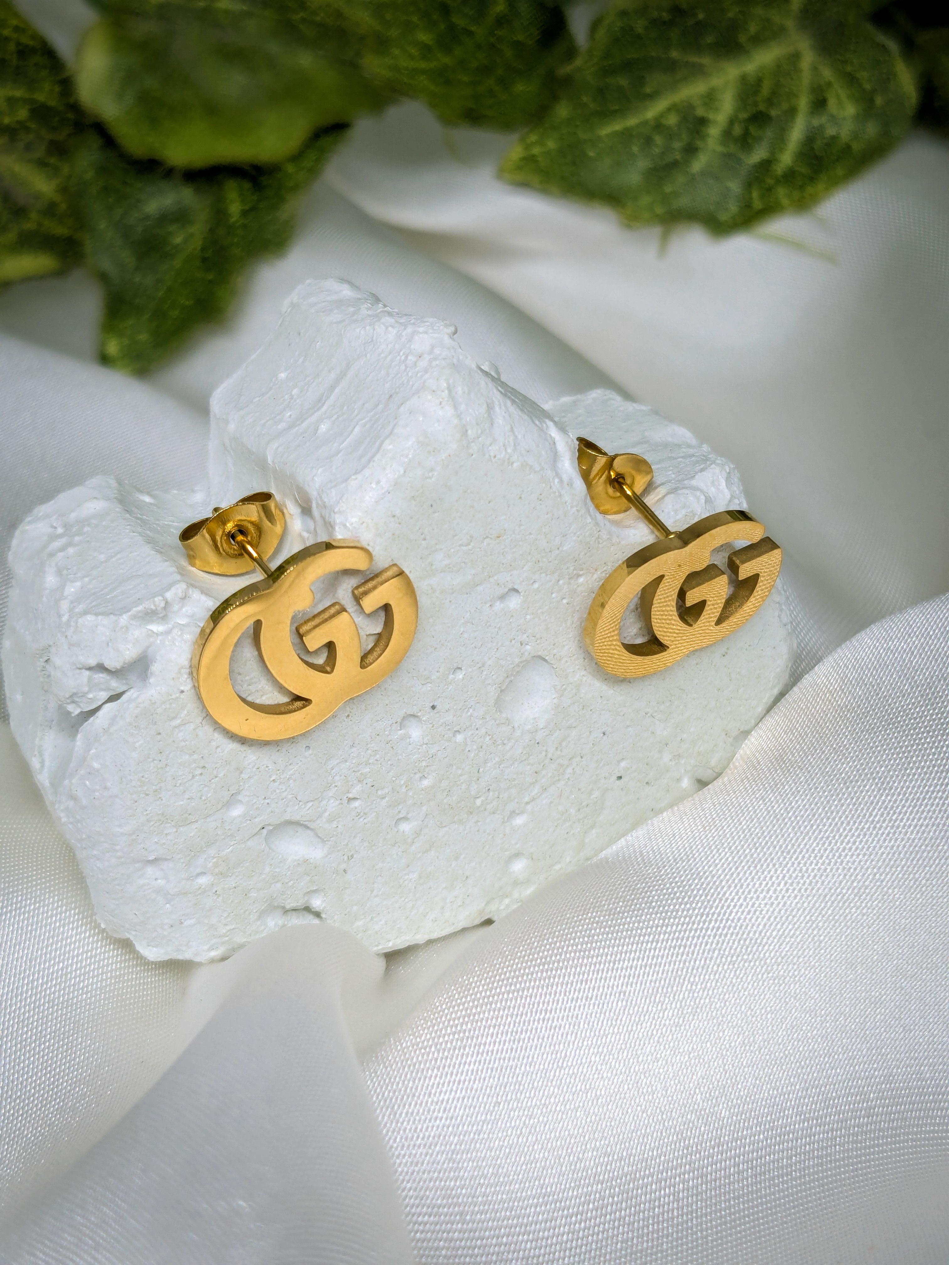 Gucci GG Logo Stud Earrings