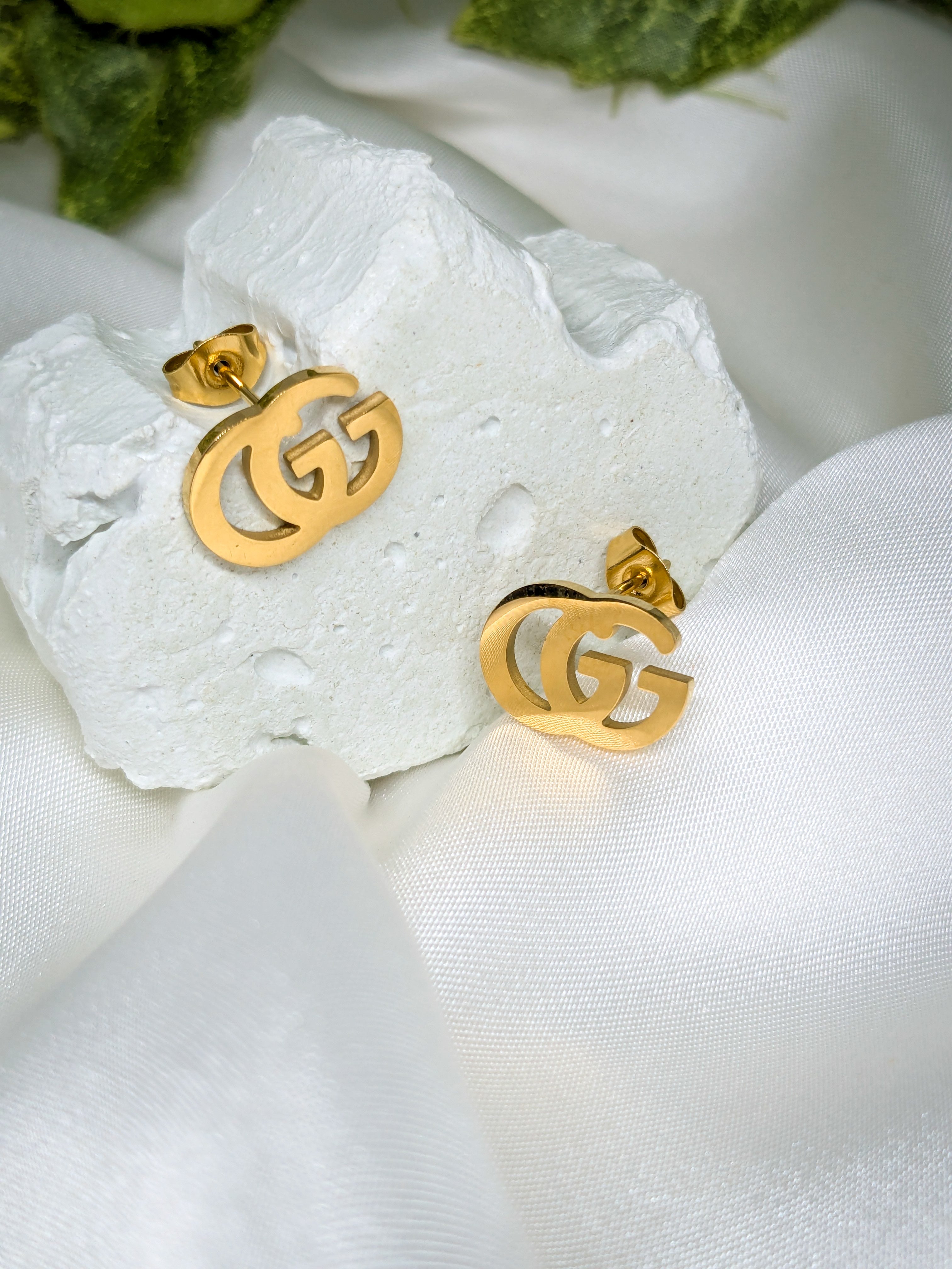 Gucci GG Logo Stud Earrings