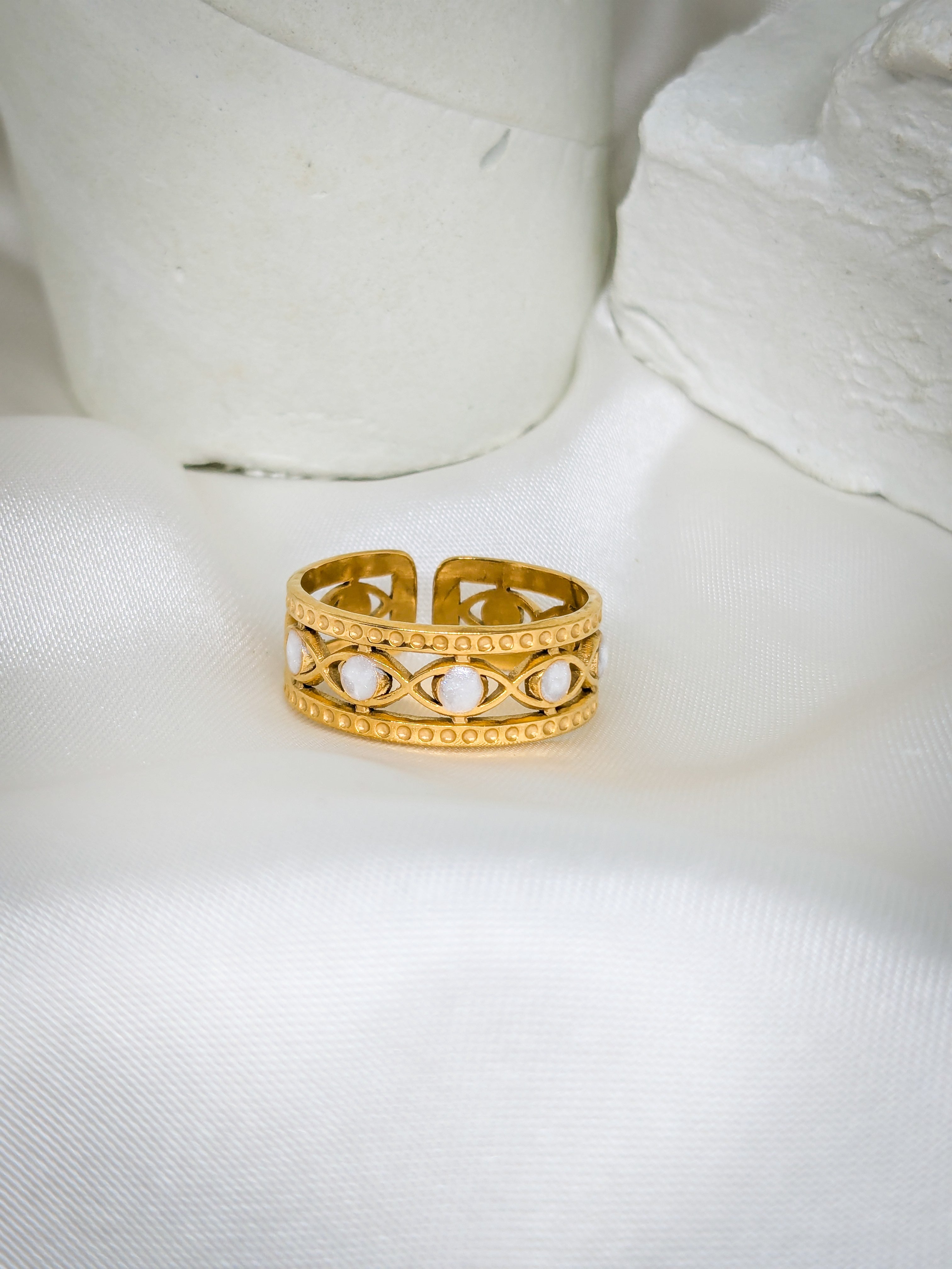 Gold Adjustable Filigree Ring