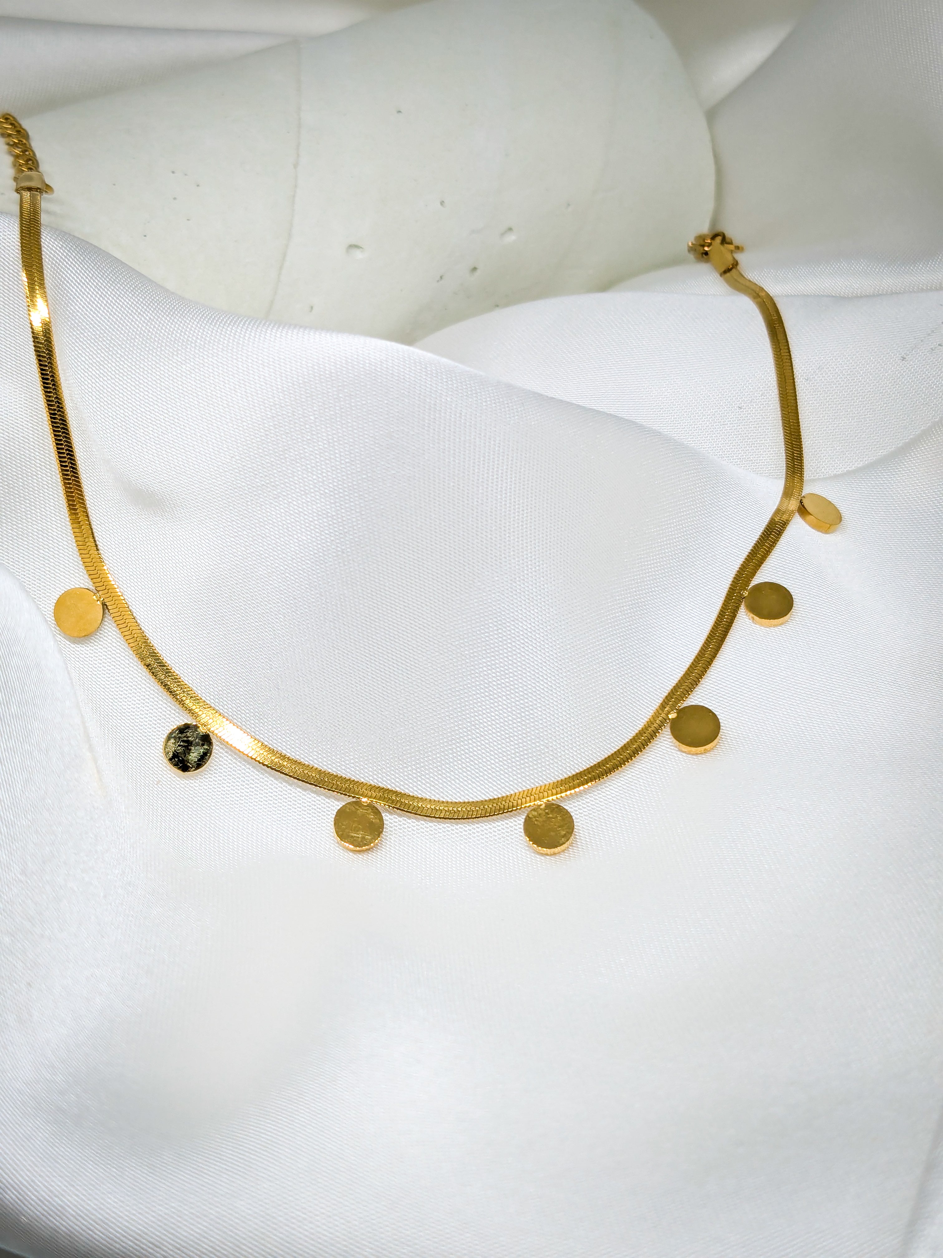 Golden Dotted Charm Anklet