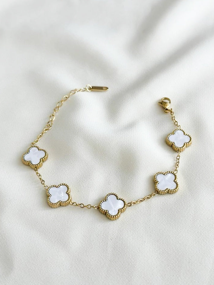 Ivory Clover Charm Bracelet